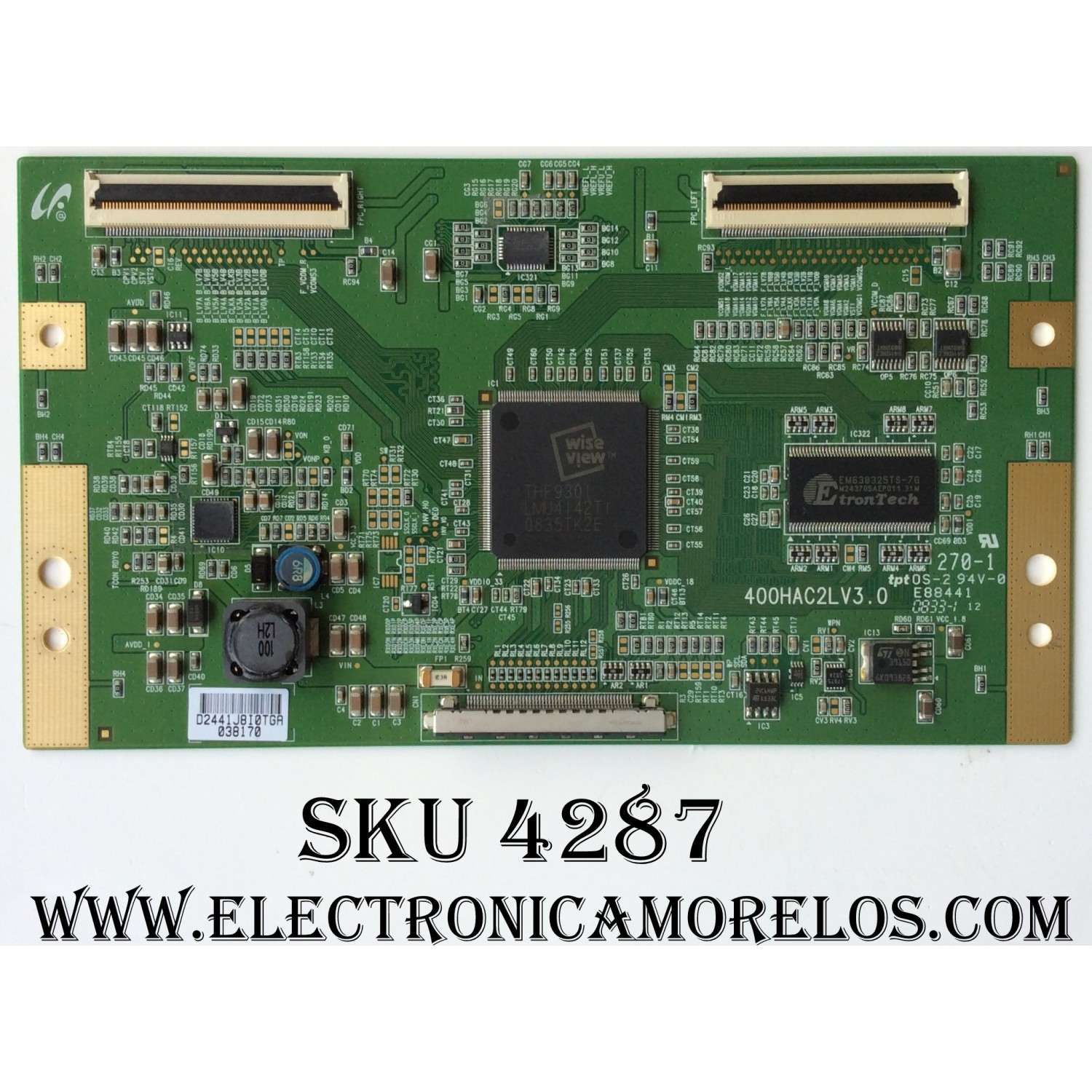 T-CON / SONY LJ94-02441J / 2441J / 400HAC2LV3.0 / PANEL'S LTZ400HA07 / LTY400HA11 001 / MODELOS KDL-40L4000	 / KDL-40S4000 / KDL-40S5100 / KDL-40SL150 / KDL-40V4000 / KDL-40V5500
